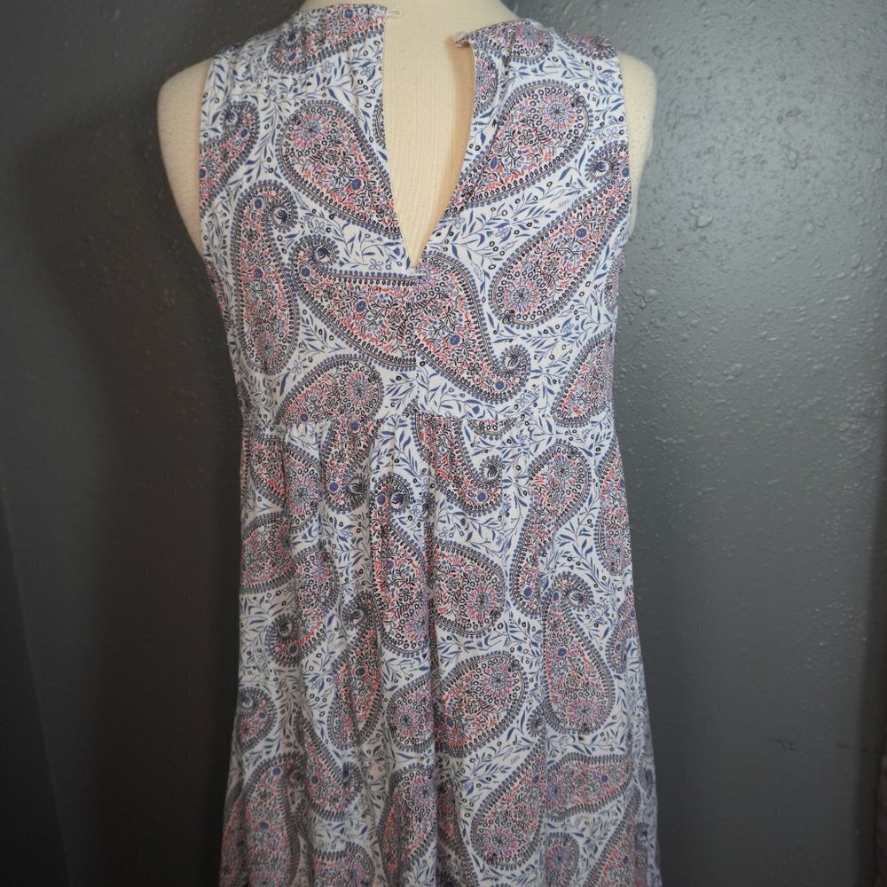Old Navy Women’s White Paisley Print Sleeveless Mini Tank Dress Size Small - Picture 4 of 6
